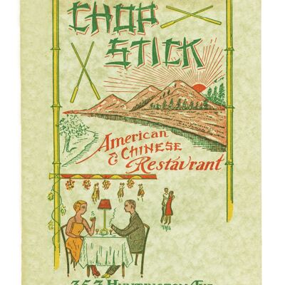 Chopstick, Boston, 1950s - A4 (210x297mm) Archival Print (Unframed)