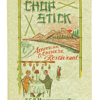 Chopstick, Boston, 1950s - 50x76cm (20x30 inch) Archival Print (Unframed)