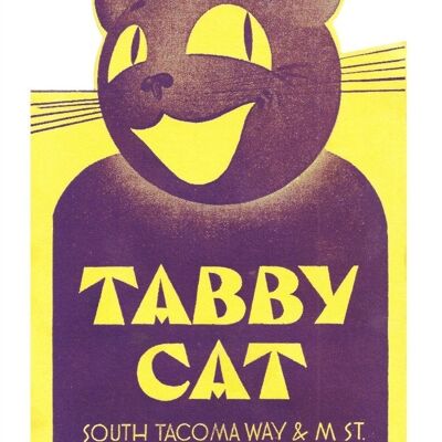 Gato atigrado, Tacoma, WA. 1937 - Impresión de archivo A4 (210x297 mm) (sin marco)