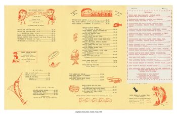 Long Champ Dining Salon, Amarillo, Texas, 1948 - A4 (210x297mm) impression d'archives (sans cadre) 2