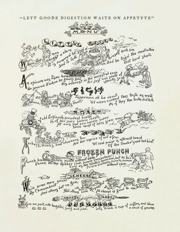 New England Rubber Clubbe Thanksgiving Dinner Boston 1901 - A4 (210x297mm) impression d'archives (sans cadre) 1