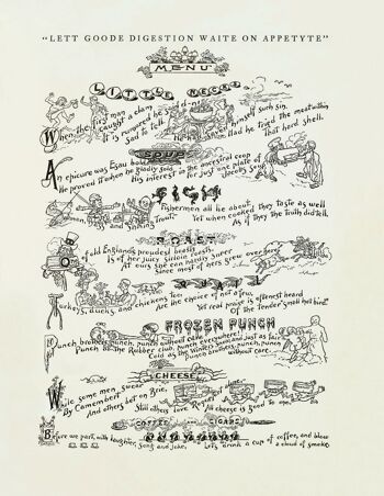 New England Rubber Clubbe Thanksgiving Dinner Boston 1901 - A3 (297x420mm) impression d'archives (sans cadre) 1