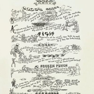 Cena de Acción de Gracias de New England Rubber Clubbe Boston 1901 - Impresión de archivo de 50x76 cm (20x30 pulgadas) (sin marco)