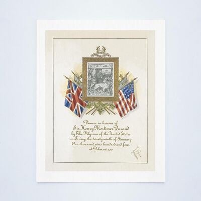 Pellegrini degli Stati Uniti Cena per Sir Henry Mortimer Durand, New York 1904 - A4 (210 x 297 mm) Stampa d'archivio (senza cornice)