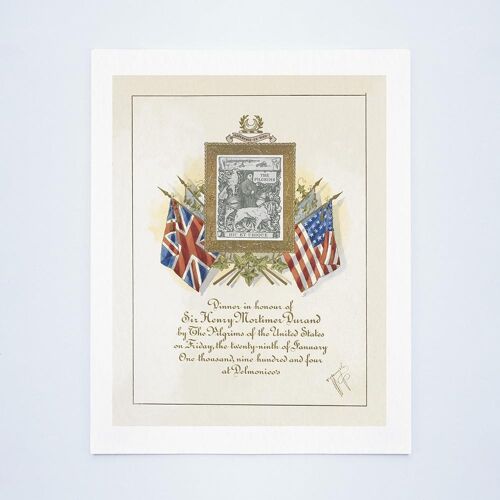 Pilgrims of the United States Dinner For Sir Henry Mortimer Durand, New York 1904 - A3+ (329x483mm, 13x19 inch) Archival Print (Unframed)
