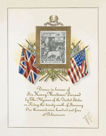 Dîner des pèlerins des États-Unis pour Sir Henry Mortimer Durand, New York 1904 - A1 (594x840mm) Tirage d'archives (Sans cadre) 2