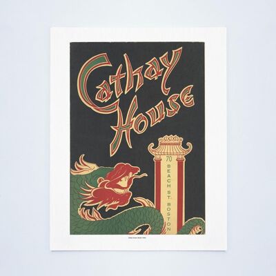 Cathay House, Boston, 1940er Jahre - A4 (210 x 297 mm) Archivdruck (ungerahmt)