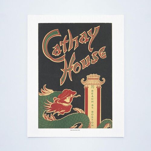 Cathay House, Boston, 1940s - A1 (594x840mm) Archival Print (Unframed)