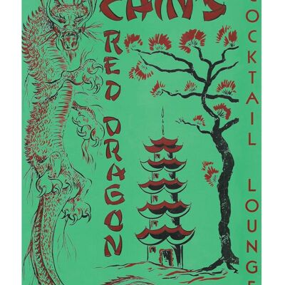 Chins roter Drache, Büffel, 1950er Jahre - A3 (297 x 420 mm) Archivdruck (ungerahmt)