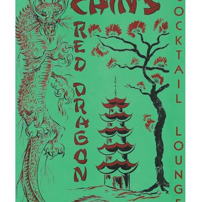 Chin's Red Dragon, Buffalo, 1950s - A3 (297x420mm) Archival Print (Unframed)