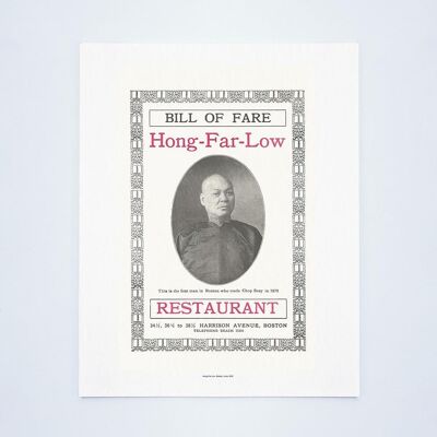 Hong Far Low, Boston, Circa 1930 - A3 (297x420mm) Archival Print (Unframed)