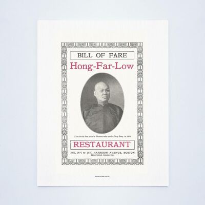 Hong Far Low, Boston, Circa 1930 - A3+ (329x483mm, 13x19 inch) Archival Print (Unframed)