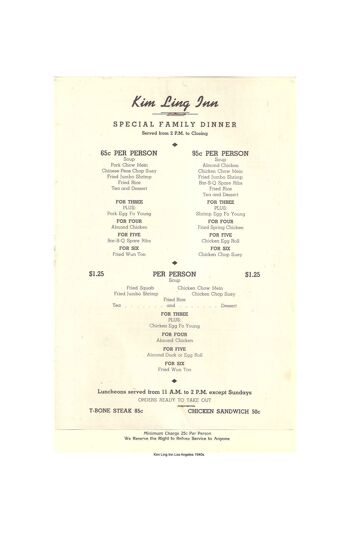 Kim Ling Inn, Los Angeles des années 1940 - 50 x 76 cm (20 x 30 pouces) impression d'archives (sans cadre) 2