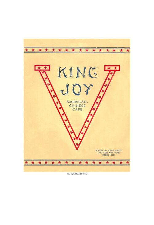 King Joy, Salt Lake City  1940s - A4 (210x297mm) Archival Print (Unframed)