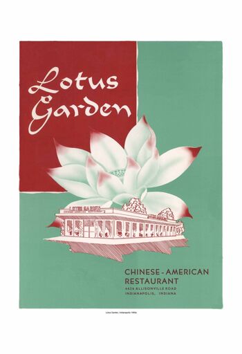 Lotus Garden, Indianapolis des années 1950 - A4 (210x297mm) impression d'archives (sans cadre) 3