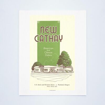 New Cathay, Portland 1940 - Impresión de archivo A2 (420x594 mm) (sin marco)
