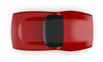 Voiture Verve Fastback Lead Belly Rouge - L. 16,10 cm 3