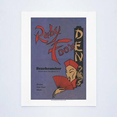 Ruby Foo's Beachchomber, Providence R.I. 1940s - 50x76cm (20x30 inch) Archival Print (Unframed)