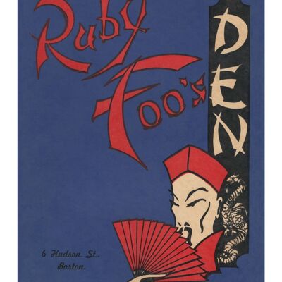 Ruby Foo's Den, Boston 1960s - 50x76cm (20x30 inch) Archival Print (Unframed)