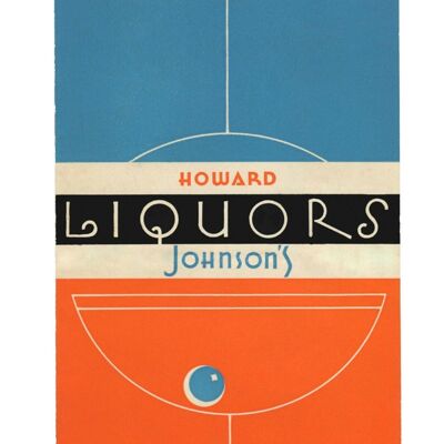 Liquori di Howard Johnson, USA 1950 - A4 (210 x 297 mm) Stampa d'archivio (senza cornice)