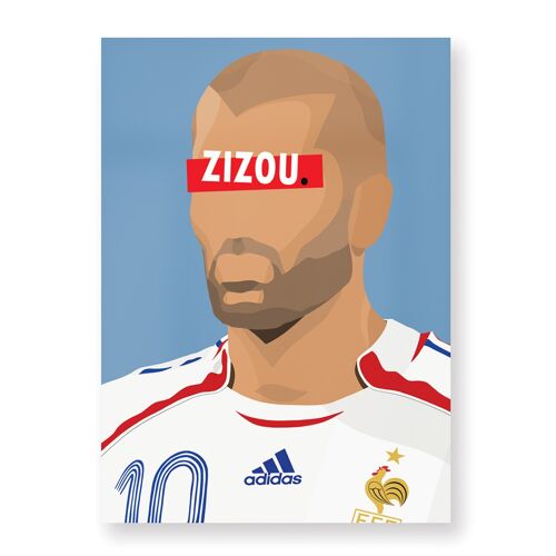 Affiche Zinédine Zidane - 30X40 cm