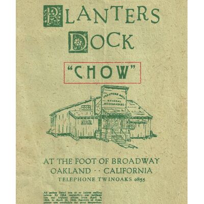 Planters Dock, Oakland 1943 - Impresión de archivo de 50x76 cm (20x30 pulgadas) (sin marco)