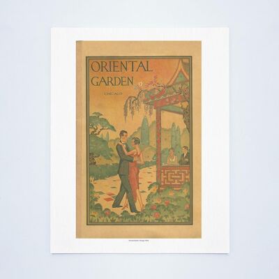 Oriental Garden, Chicago 1930er Jahre - 50 x 76 cm (20 x 30 Zoll) Archival Print (ungerahmt)