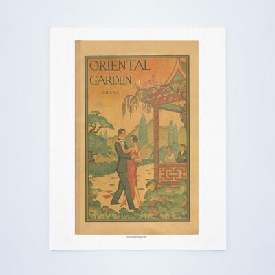 Oriental Garden, Chicago 1930 - Impresión de archivo de 50x76 cm (20x30 pulgadas) (sin marco)