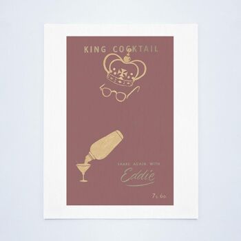 King Cocktail Shake Again With Eddie, couverture de livre de Londres des années 1950 - A3 + (329 x 483 mm, 13 x 19 pouces) impression d'archives (sans cadre)