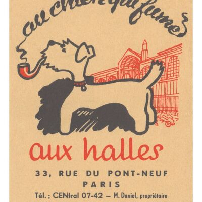 Au Chien Qui Fume, Paris des années 1950 - A3 (297x420mm) Tirage d'archives (Sans cadre)