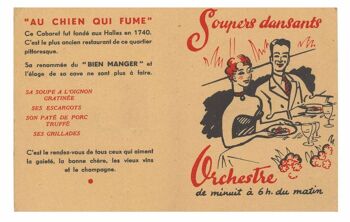 Au Chien Qui Fume, Paris des années 1950 - A3 (297x420mm) Tirage d'archives (Sans cadre) 2