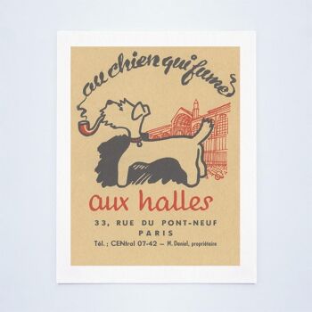 Au Chien Qui Fume, Paris des années 1950 - A3 (297x420mm) Tirage d'archives (Sans cadre) 3