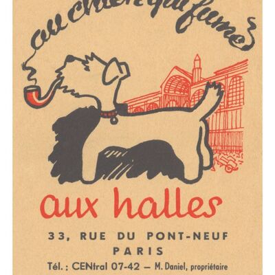 Au Chien Qui Fume, Paris 1950s - 50x76cm (20x30 inch) Archival Print (Unframed)