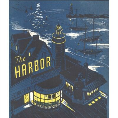 The Harbor, Santa Barbara 1957 - A4 (210x297mm) Archival Print (Unframed)