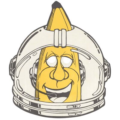 Bananaman Space Helmet Kid's Menu 1980s - A3 (297x420mm) Archival Print (Unframed)