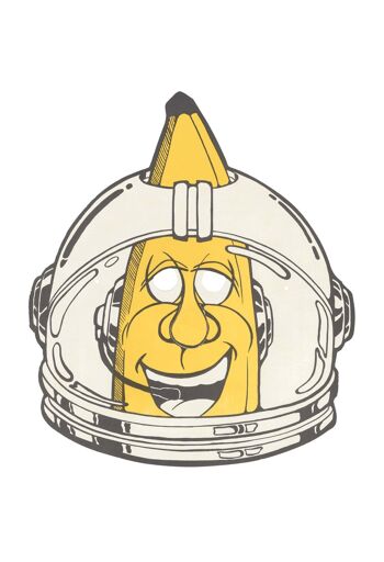 Menu des années 1980 pour enfant casque espace Bananaman - A3 + (329 x 483 mm, 13 x 19 pouces) impression d'archives (sans cadre) 1
