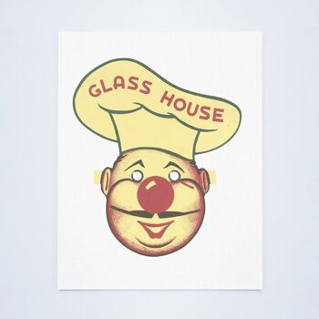 Menu pour enfants Glass House Restaurant des années 1950 - A4 (210 x 297 mm) impression d'archives (sans cadre) 1