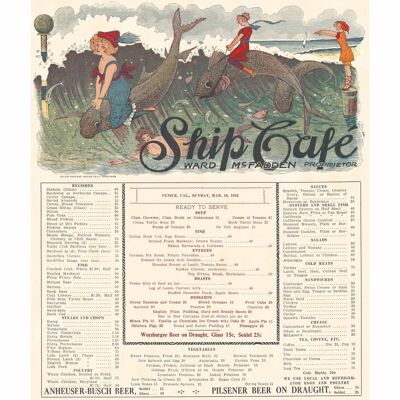 Schiffscafé, Venedig, Kalifornien 1913 - A4 (210 x 297 mm) Archivdruck (ungerahmt)