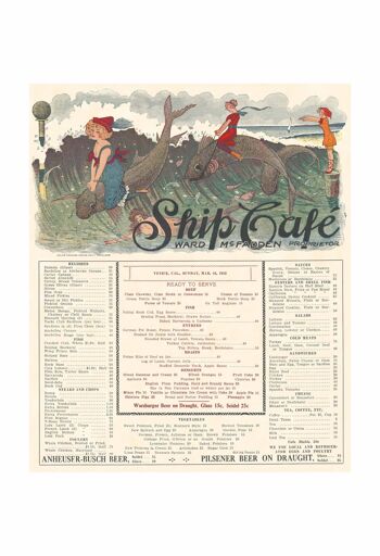 Ship Café, Venise, Californie 1913 - A4 (210x297mm) impression d'archives (sans cadre) 1