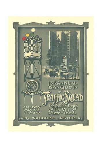Waldorf-Astoria Hotel 'Police Traffic Squad', New York 1920 - A2 (420x594mm) Impression d'archives (Sans cadre) 1