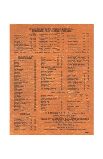 Haussner's, Baltimore vers 1938 - 50x76cm (20x30 pouces) Tirage d'archives (Sans cadre) 2
