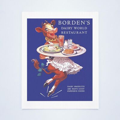 New Yorker Weltausstellung "Borden's Dairy World", 1939 - A4 (210 x 297 mm) Archivdruck (ungerahmt)