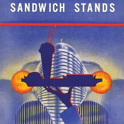 Harry Carpenter's Sandwich Stands, Hollywood 1942 - A4 (210 x 297 mm) Archivdruck (ungerahmt)