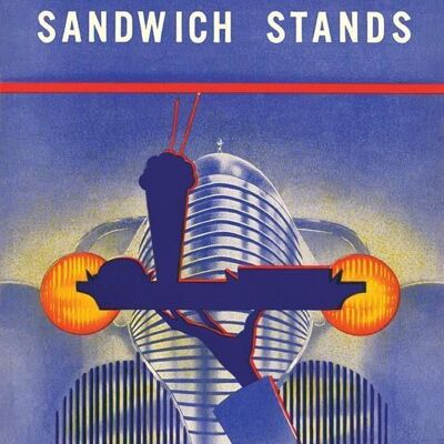 Harry Carpenter's Sandwich Stands, Hollywood 1942 - A3 (297 x 420 mm) Archivdruck (ungerahmt)