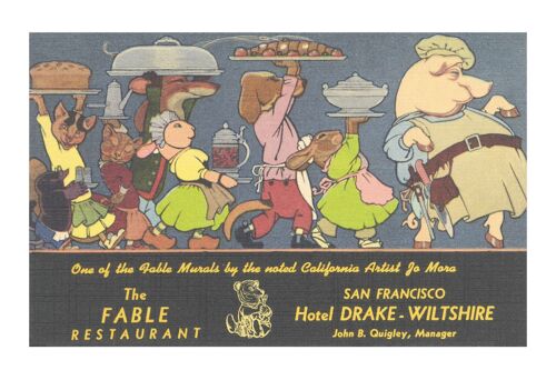 Fable Restaurant, Hotel Drake - Wiltshire, San Francisco 1948 - A4 (210x297mm) Archival Print (Unframed)