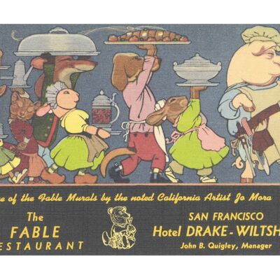 Fable Restaurant, Hotel Drake - Wiltshire, San Francisco 1948 - A4 (210x297mm) Archival Print (Unframed)