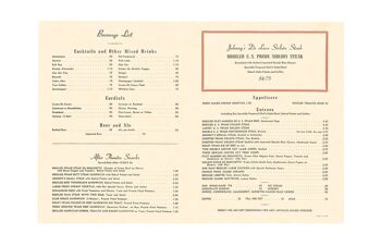 Johnny's Prime Steak House, Chicago 1960 - A4 (210x297mm) impression d'archives (sans cadre) 2