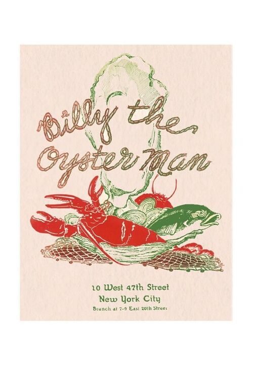 Billy the Oysterman, New York 1947 - A4 (210x297mm) Archival Print (Unframed)