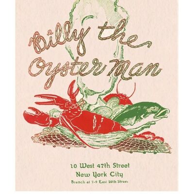 Billy the Oysterman, New York 1947 - A2 (420x594mm) Archival Print (Unframed)