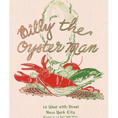 Billy the Oysterman, New York 1947 - 50x76cm (20x30 inch) Archival Print (Unframed)